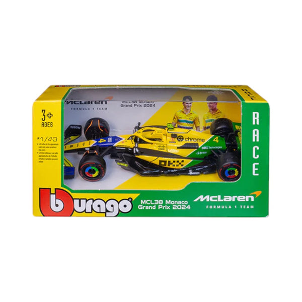 Auto Burago 1:43 Mclaren F1 MCL38 <br> Lando Norris Monaco 2024
