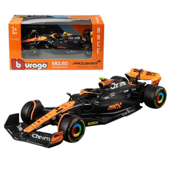 Auto Burago 1:43 Mclaren F1 Team <br> MCL60 Lando Norris Singapore 2023