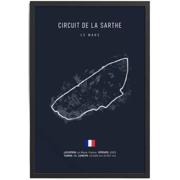 Cuadro Decorativo Circuitos F1 <br> Gran Premio de Le Mans