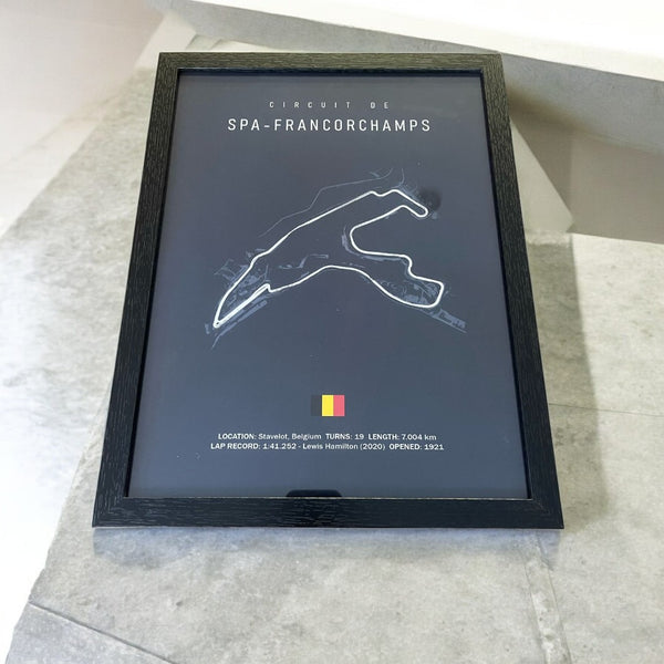 Cuadro Decorativo Circuitos F1 <br> Gran Premio de Spa Francorchamps
