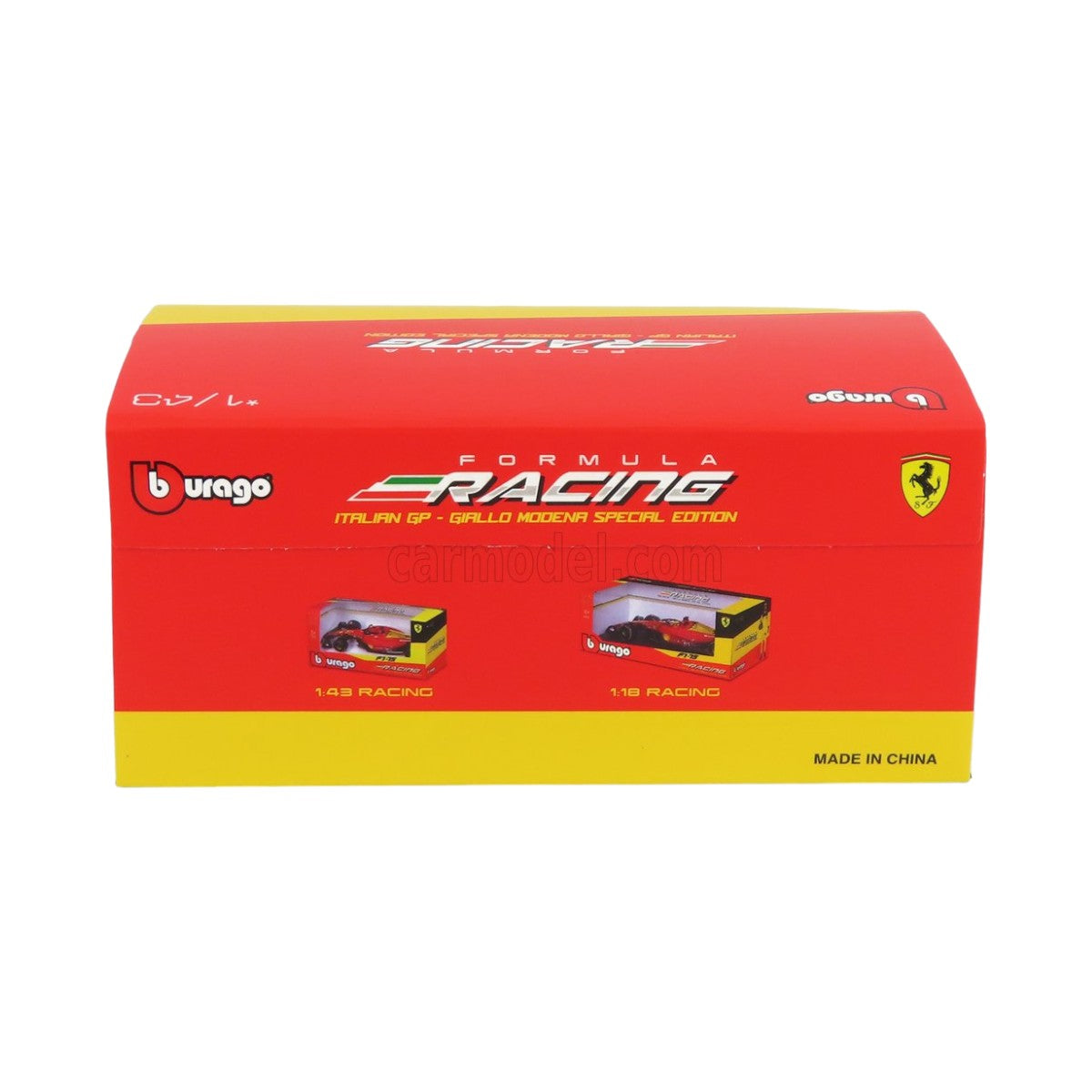 Auto Burago 1:43 Scuderia Ferrari <br>  F1-75 Carlos Sainz #55 <br> Caja Acrilica