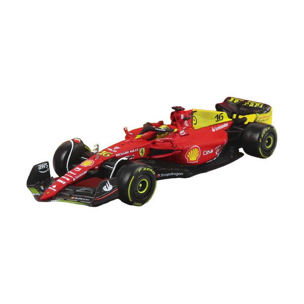 Auto Burago 1:43 Scuderia Ferrari <br> F1-75 Charles Leclerc #16 <br> Caja Acrilica