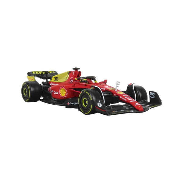 Auto Burago 1:43 Scuderia Ferrari <br> F1-75 Charles Leclerc #16 <br> Caja Acrilica