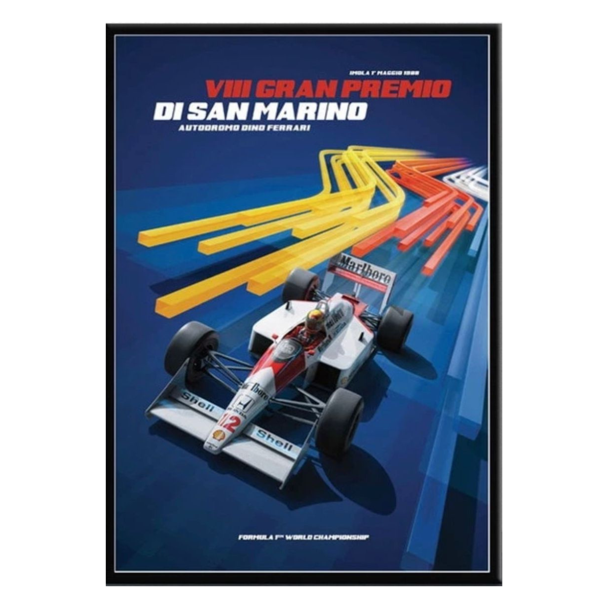 Cuadro Decorativo Senna Collection <br> Mclaren GP San Marino