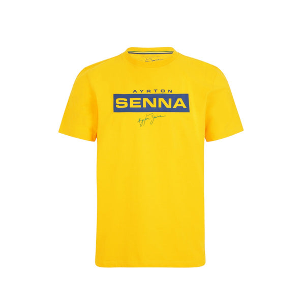 Polera Ayrton Senna Collection <br> Logo Amarrilla