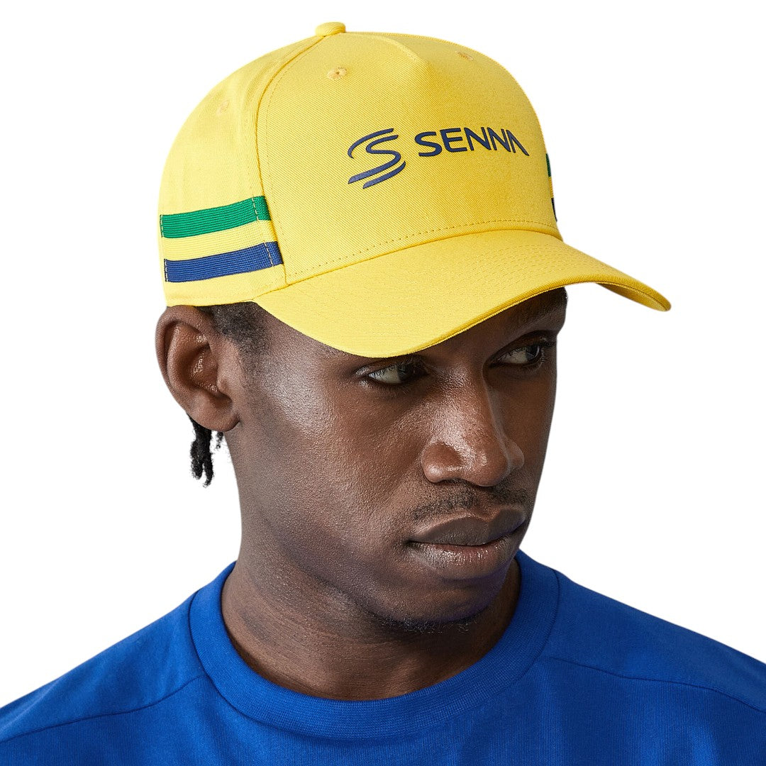 Jockey Oficial Ayrton Senna Collection <br> Rayas Amarillo