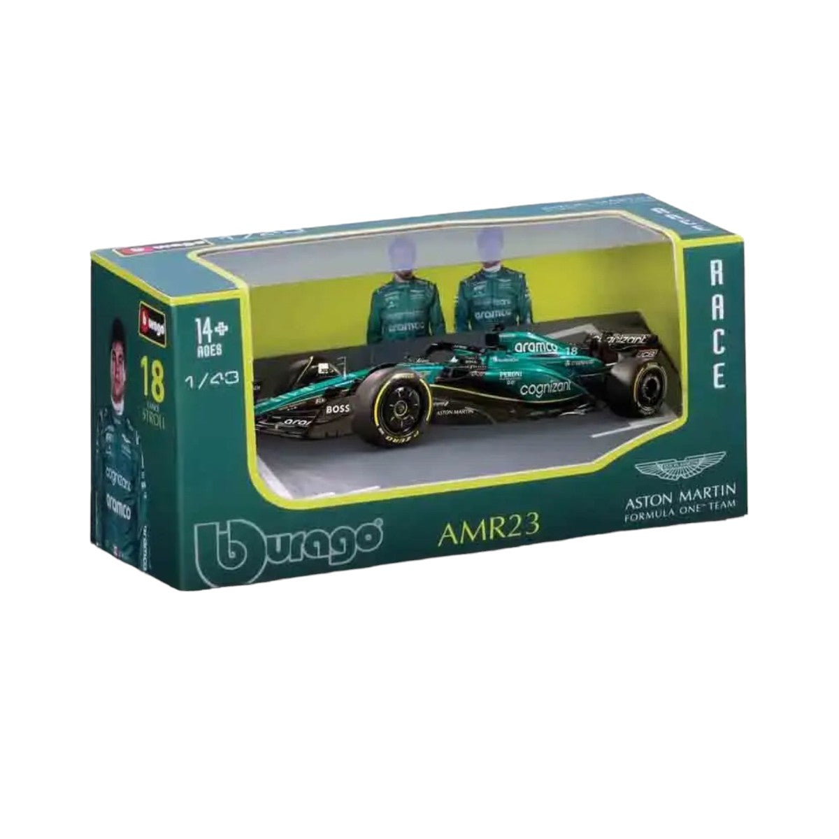 Auto Burago 1:43 Aston Martin <br> AMR23 Fernando Alonso #14