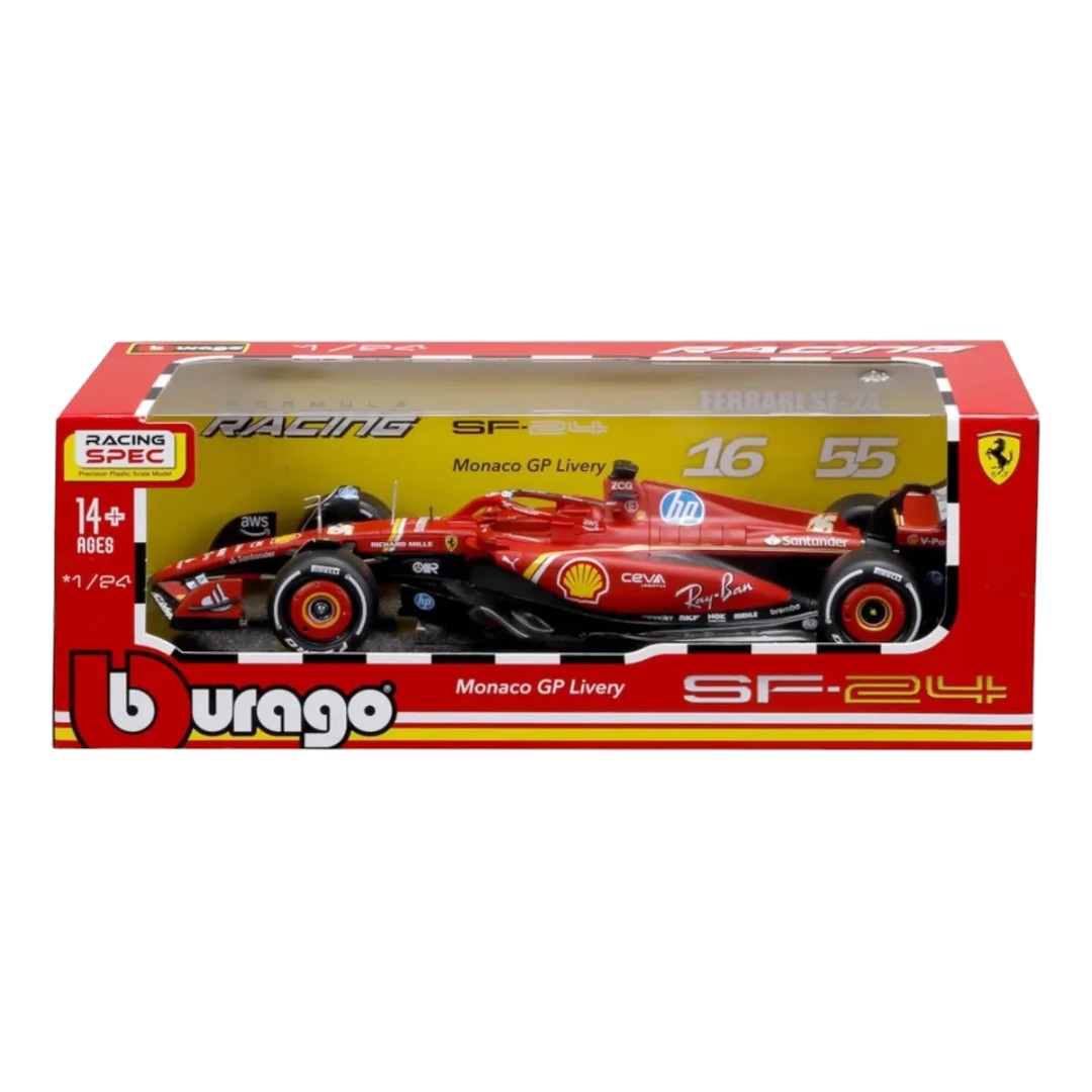 Auto a Escala Burago 1:24 Scuderia Ferrari <br> SF24 Charles Leclerc