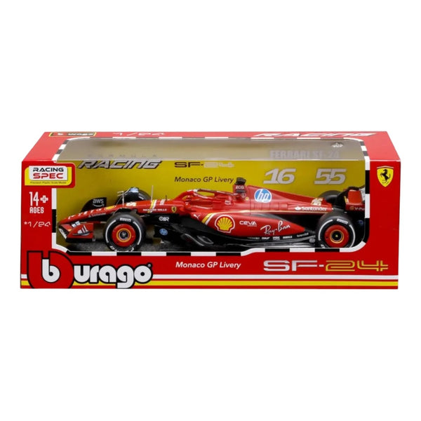 Auto a Escala Burago 1:24 Scuderia Ferrari <br> SF24 Charles Leclerc