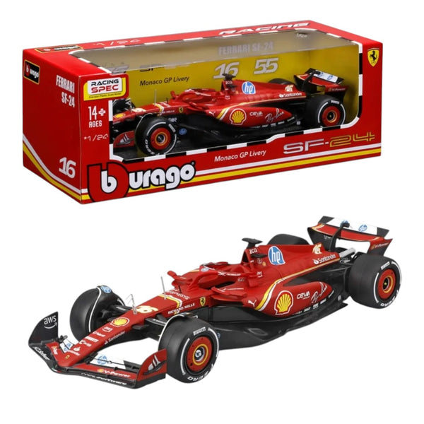 Auto a Escala Burago 1:24 Scuderia Ferrari <br> SF24 Charles Leclerc