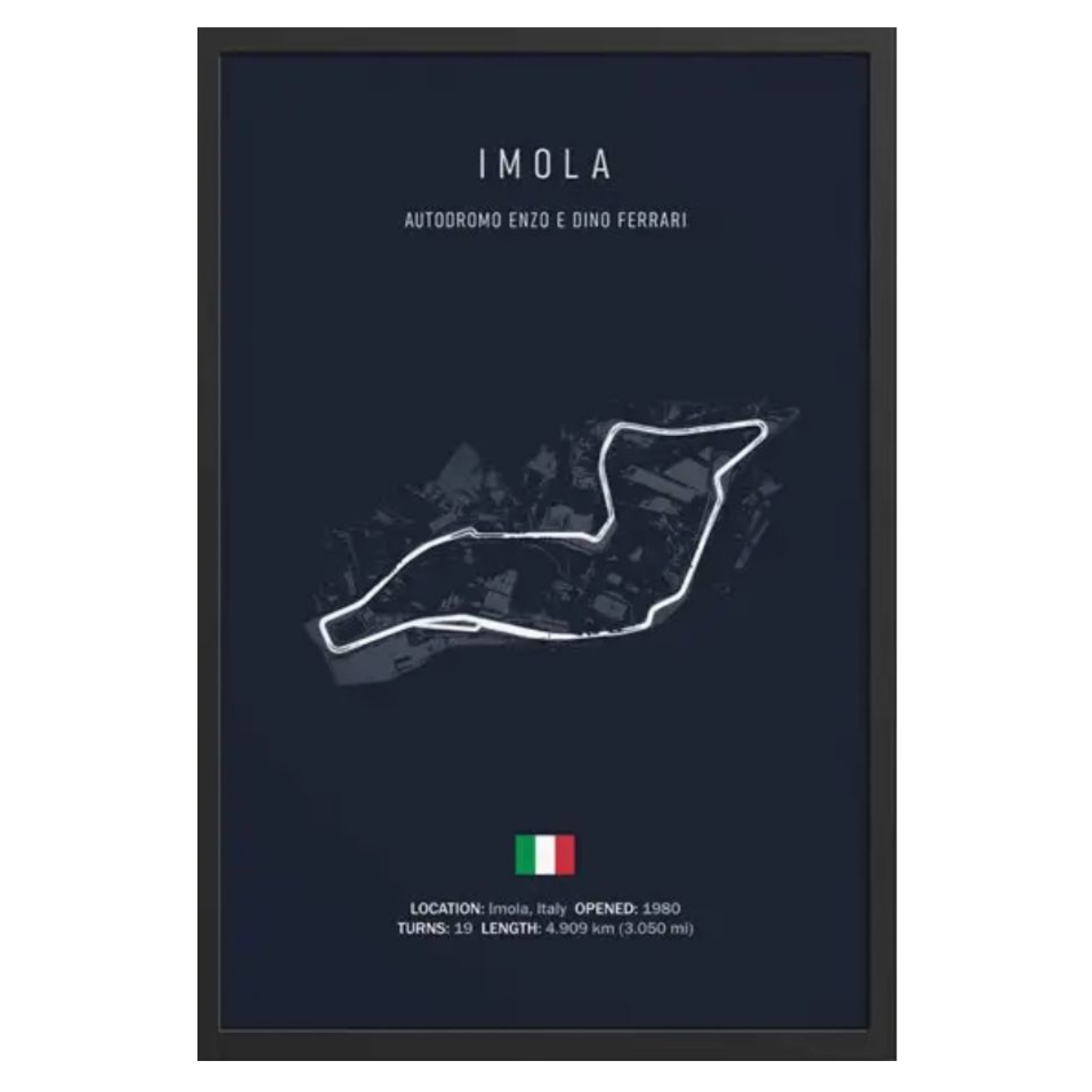 Cuadro Decorativo Circuitos F1 <br> Gran Premio de Imola