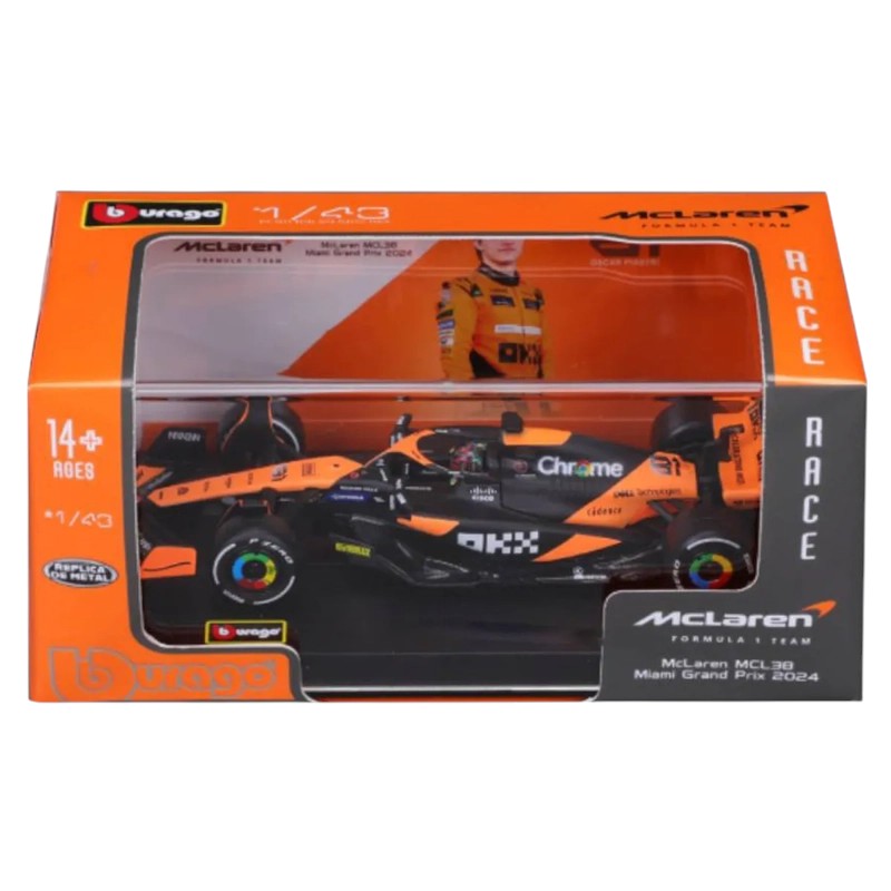 Auto a Escala Burago 1:24 Mclaren F1 Team <br> MLC38 Oscar Piastri 81