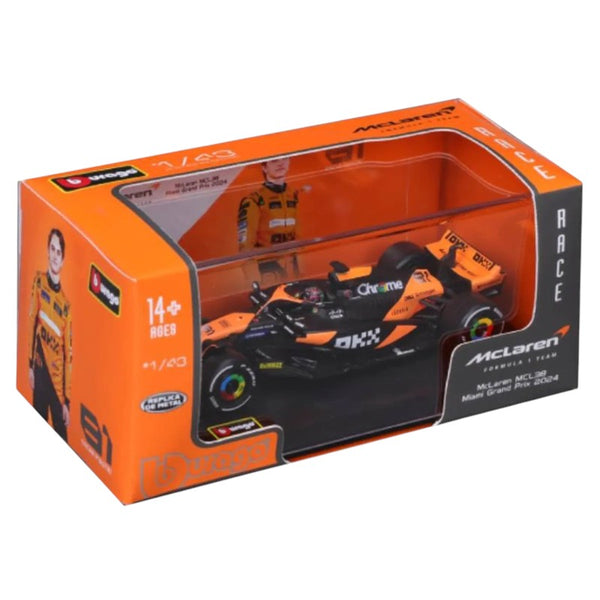 Auto a Escala Burago 1:24 Mclaren F1 Team <br> MLC38 Oscar Piastri 81