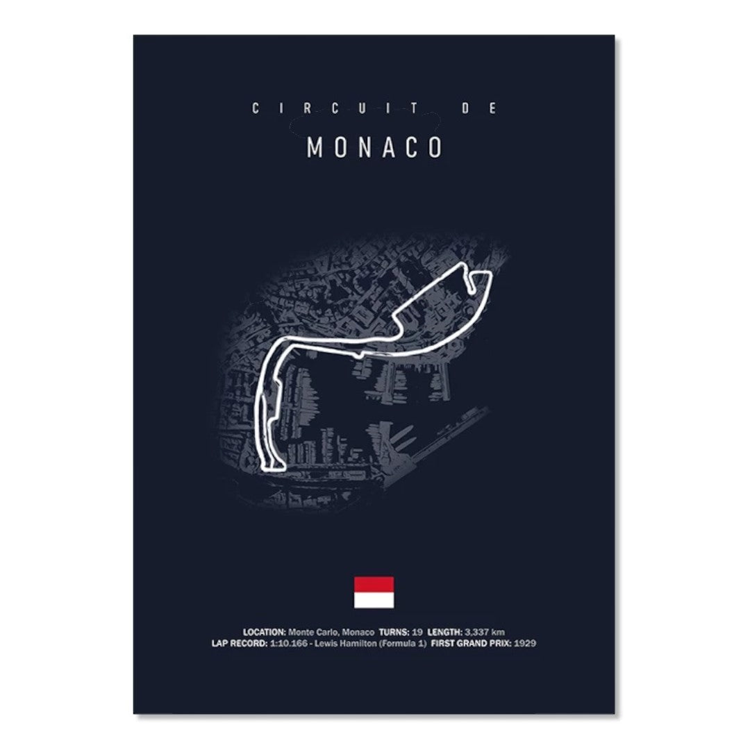 Cuadro Decorativo Circuitos F1 <br> Gran Premio de Monaco