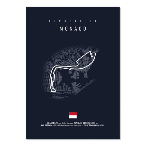 Cuadro Decorativo Circuitos F1 <br> Gran Premio de Monaco