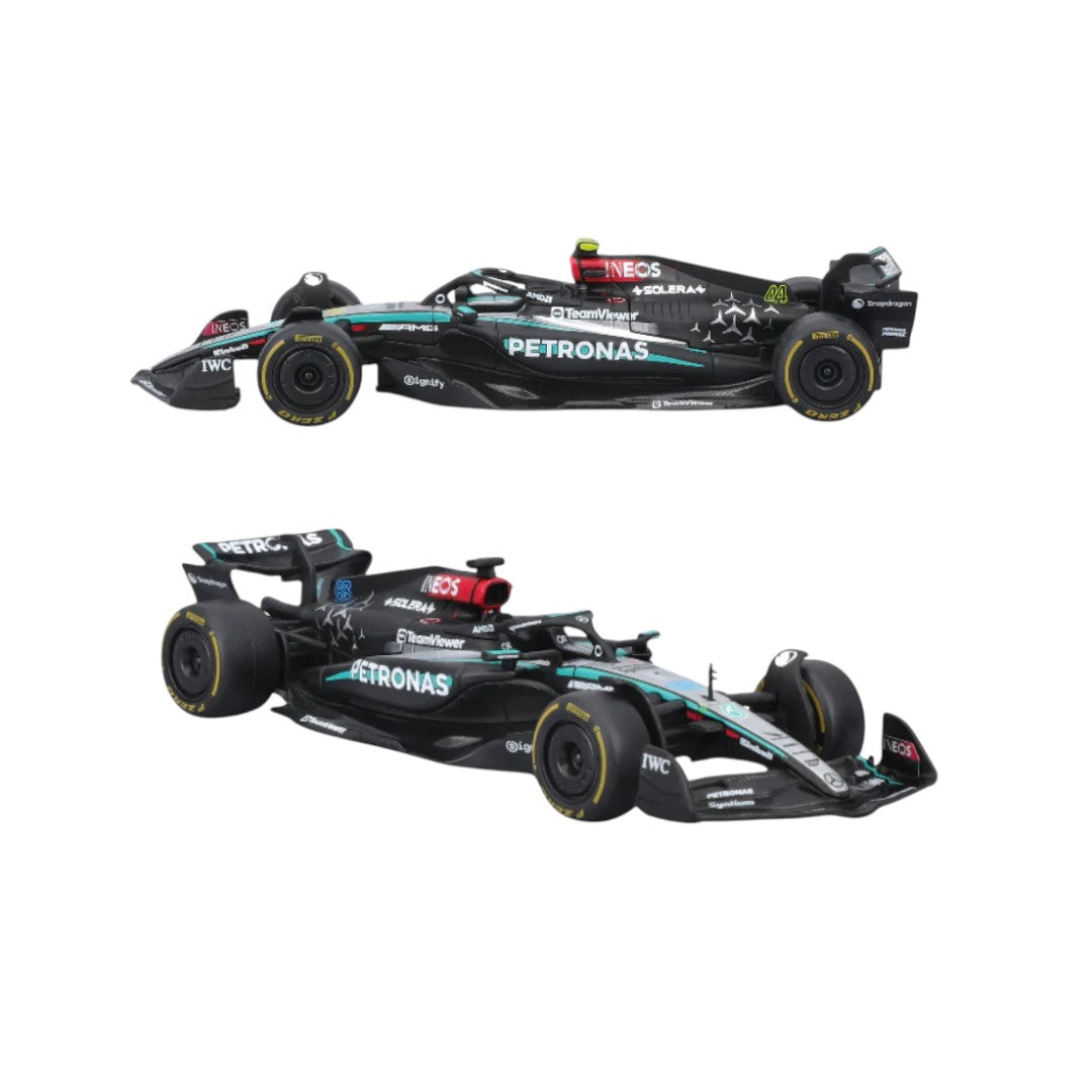 Pack 2 Autos Burago Mercedes AMG <BR> W15 Formula 1