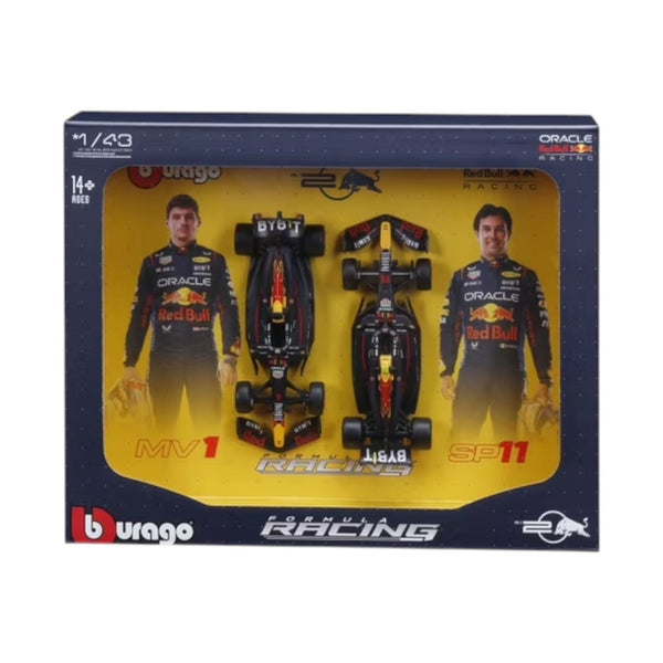 Pack 2 Autos Burago Red Bull Racing <br> RB20 Formula 1