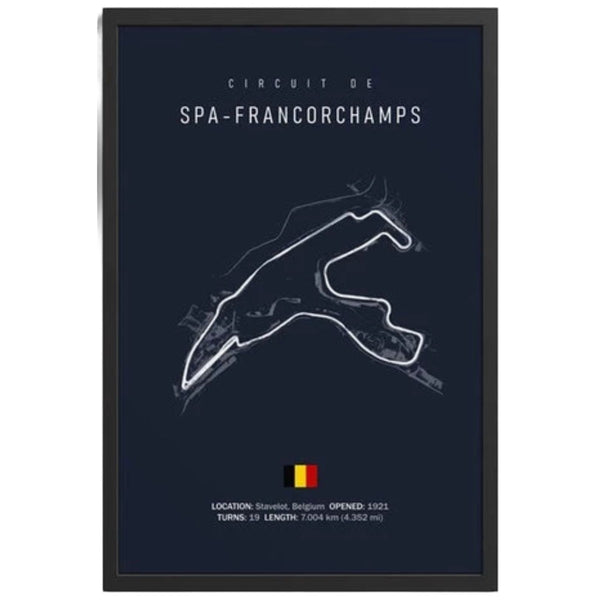 Cuadro Decorativo Circuitos F1 <br> Gran Premio de Spa Francorchamps