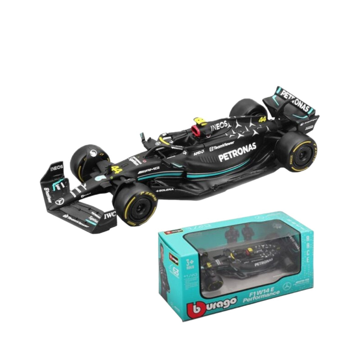 Auto Burago 1:43 Mercedes AMG <br> W14 Lewis Hamilton #44