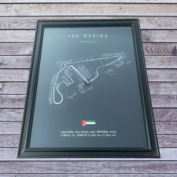 Cuadro Decorativo Circuitos F1 <br> Gran Premio de Yas Marina