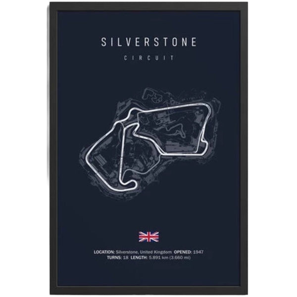 Cuadro Decorativo Circuitos F1 <br> Gran Premio de Silvertone