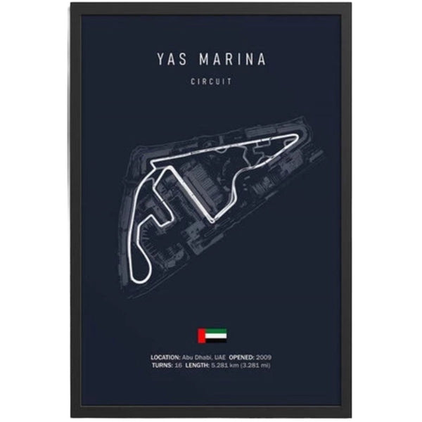 Cuadro Decorativo Circuitos F1 <br> Gran Premio de Yas Marina