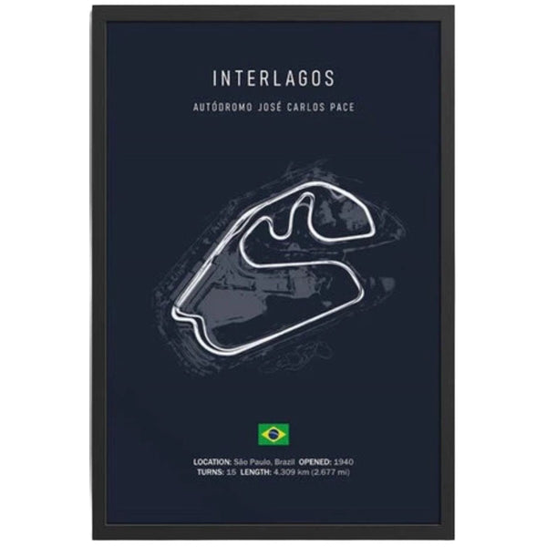 Cuadro Decorativo Circuitos F1 <br> Gran Premio de Interlagos
