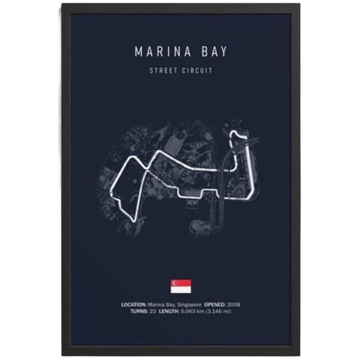 Cuadro Decorativo Circuitos F1 <br> Gran Premio de Marina Bay