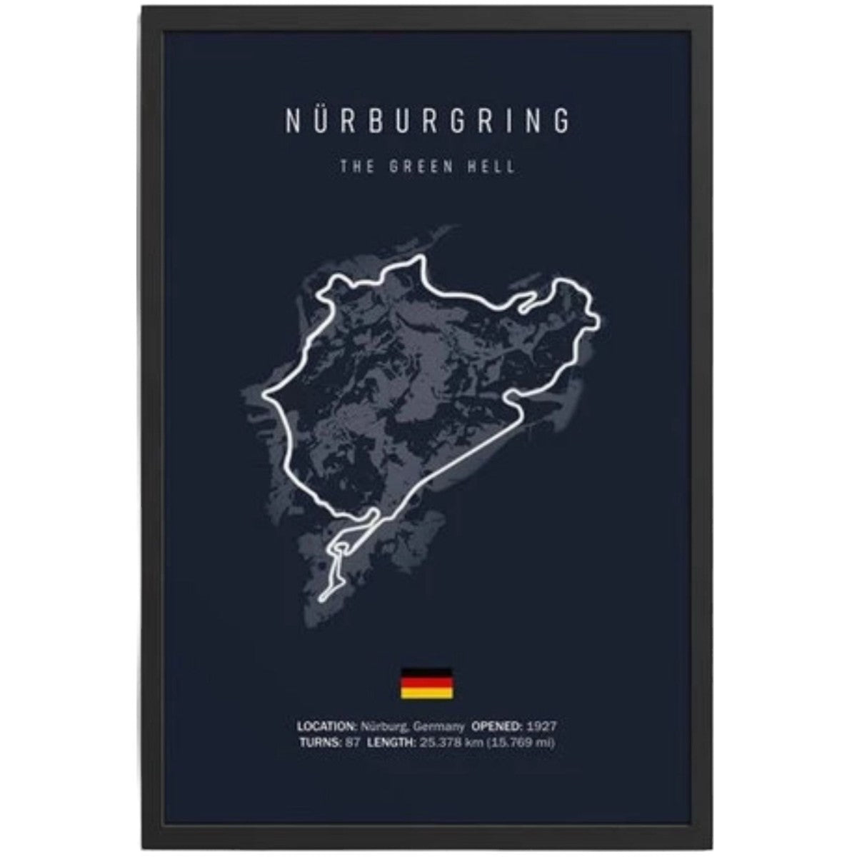 Cuadro Decorativo Circuitos F1 <br> Nurburgring The Green Hell