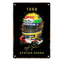 Placa Metálica Ayrton Senna <br> Campeón Mundial 1988 20x30cm