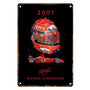 Placa Metálica Michael Schumacher <br> Campeón Mundial 2001 20x30cm