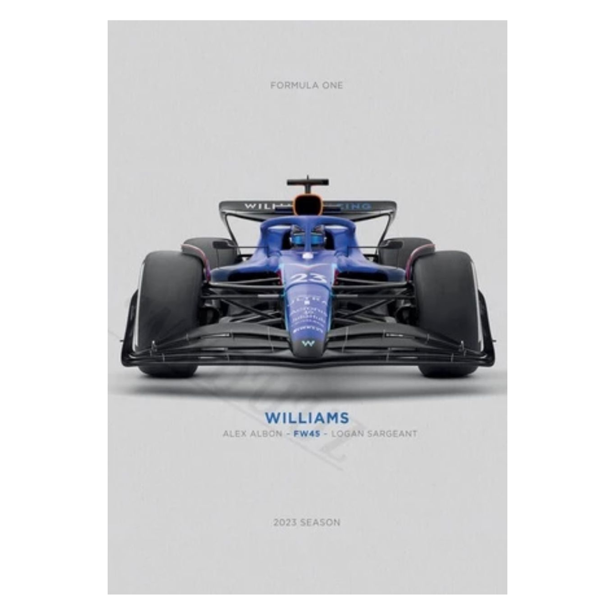 Cuadro Decorativo Autos F1 2023 <br> Williams Racing FW45