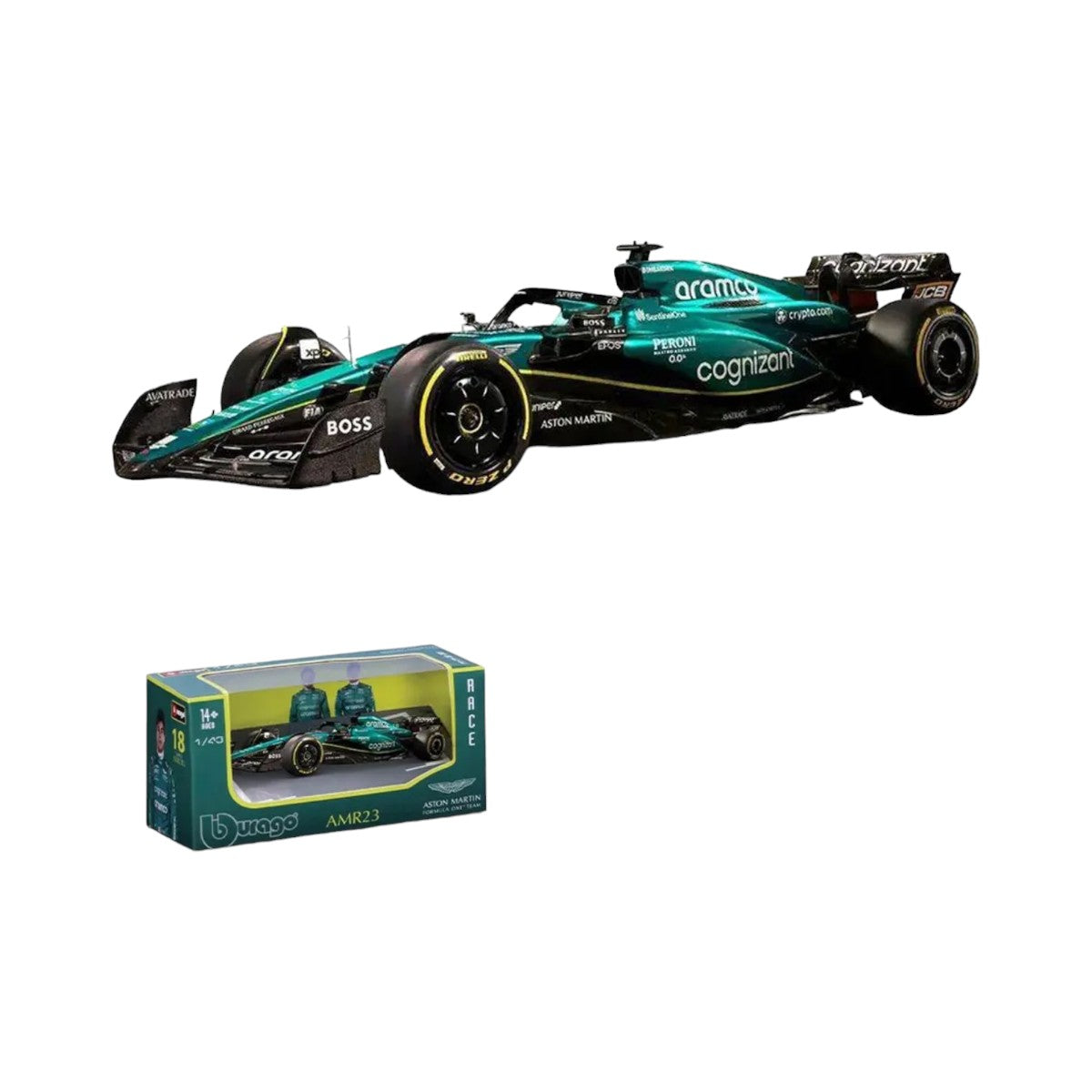 Auto Burago 1:43 Aston Martin <br> AMR23 Fernando Alonso #14