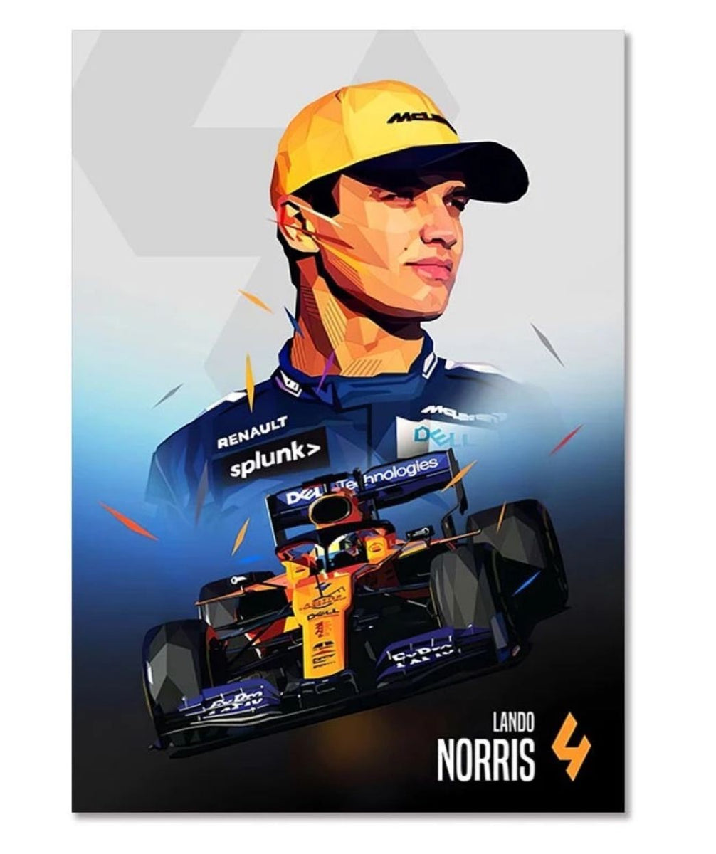 Cuadro Decorativo Pilotos F1 <br> Mclaren F1 Team Lando Norris