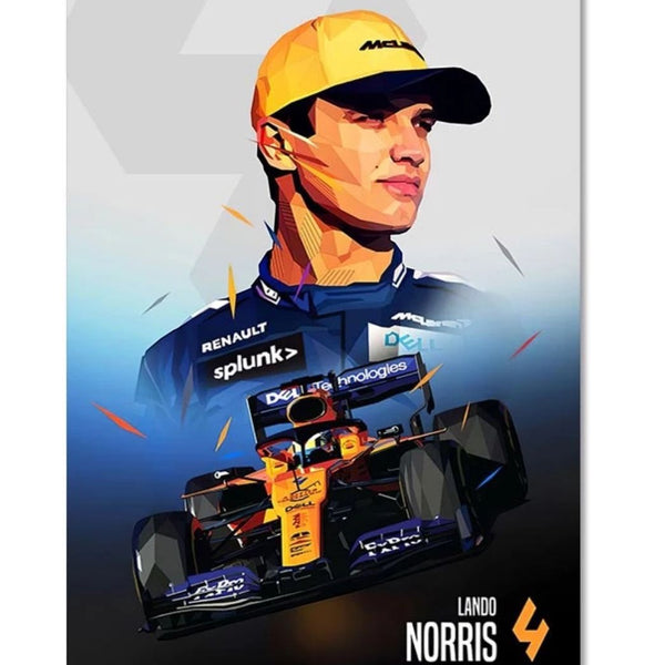 Cuadro Decorativo Pilotos F1 <br> Mclaren F1 Team Lando Norris